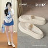 ZHR透气渔夫拖鞋女2025夏季新款小香风半凉拖网面一脚蹬厚底单鞋 商品缩略图0