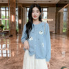 奢姿大码女装2025秋季时尚卡通刺绣针织开衫胖妹妹可爱减龄款上衣9653335183 商品缩略图2