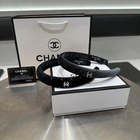 G308 CH@NEL丝绒发箍，经典logo法式发箍