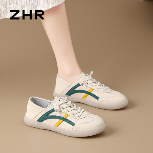 ZHR则则时尚撞色小白鞋2025夏季新款学生党休闲百搭小白鞋A67N 商品图2