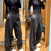 LU家通勤神裤西裤高腰垂感休闲长裤拖地裤 商品缩略图0