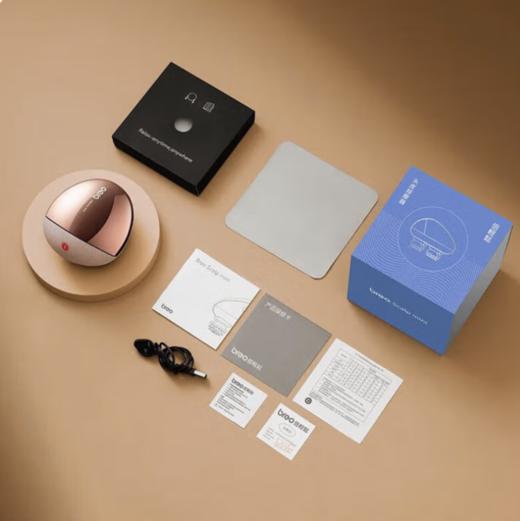 倍轻松（breo）头皮按摩器scalpmini头部电动按摩仪器按摩梳爪子防水淋浴 赤光金色 商品图1