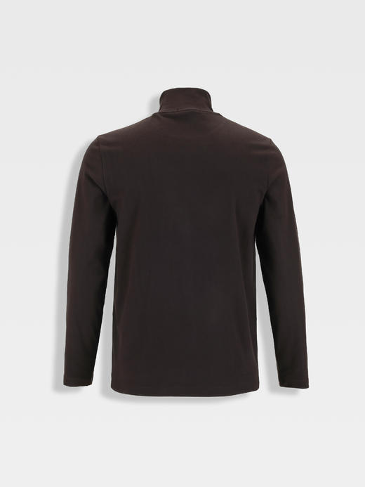 callisto雪茄棕弹力气质半高领T恤 商品图1