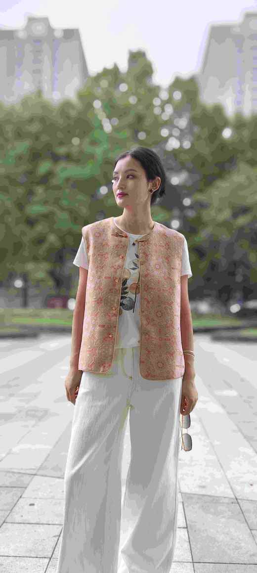 586180新款棉土布阔腿牛仔裤 商品图3