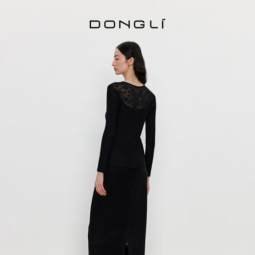 东黎 • 我不被驯化 暮色蔷薇 山羊绒桑蚕丝女士全成型圆领长袖 5389 商品图2