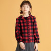 笛莎Deesha 2025秋季新款女童气质翻领磨毛格纹长袖衬衫 商品缩略图0