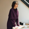 OLrain欧芮儿2025新款女秋季高领披肩加圆领宽松显瘦毛织连衣裙 商品缩略图2