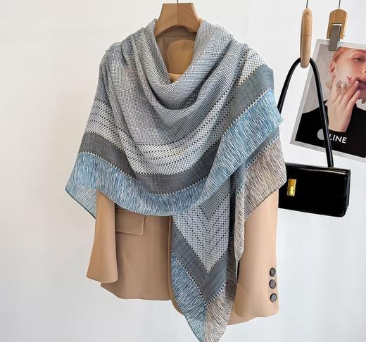 FS竹纤维竹棉印花围巾2024 商品图0