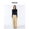 VIMAGE纬漫纪假两件露肩领修身时尚2025年秋季新款小上衣V2413102 商品缩略图0