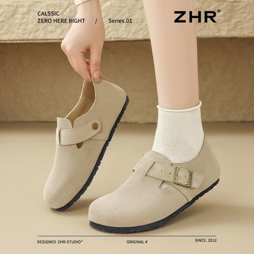 ZHR则则【反绒牛皮】勃肯鞋女百搭一脚蹬懒人鞋女新款复古单鞋女 商品图5