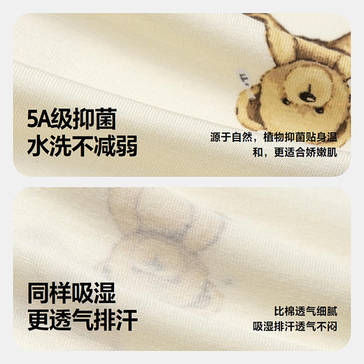 【99元任选3件】迷你巴拉新生婴儿爬服防螨抑菌速干宝宝天丝三角衣迪熊联名 商品图3