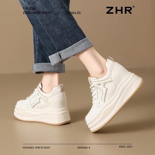 ZHR则则【增高8cm】厚底高帮休闲鞋女2025春季新款透气轻便运动鞋 商品图7