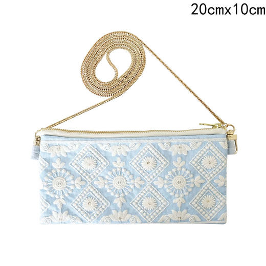 HUJI祤集横版链条斜挎包OrientMarket刺绣天鹅绒 商品图9