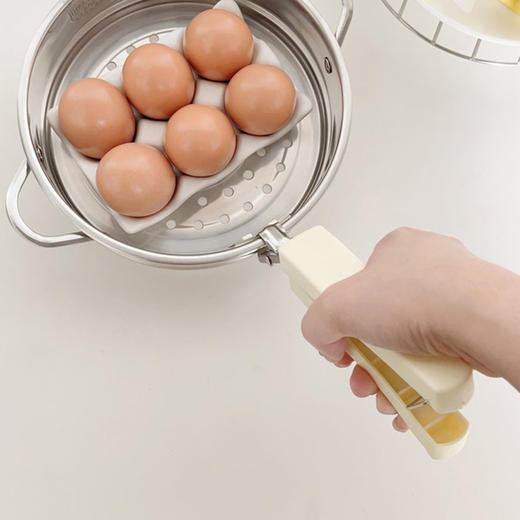 易铂盘夹三件套INS奶油风套装厨具工具必入清单，盘夹+蒸架+提盘器三件套 商品图4