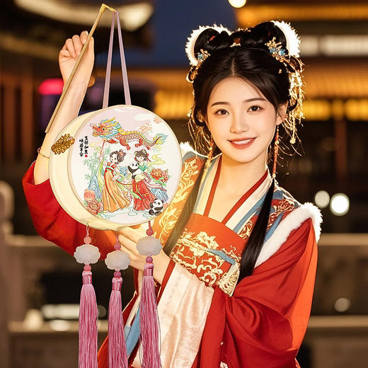 【中秋节云纱灯笼】手工diy材料包 中秋新款儿童手提发光古风花灯挂饰  商品图1