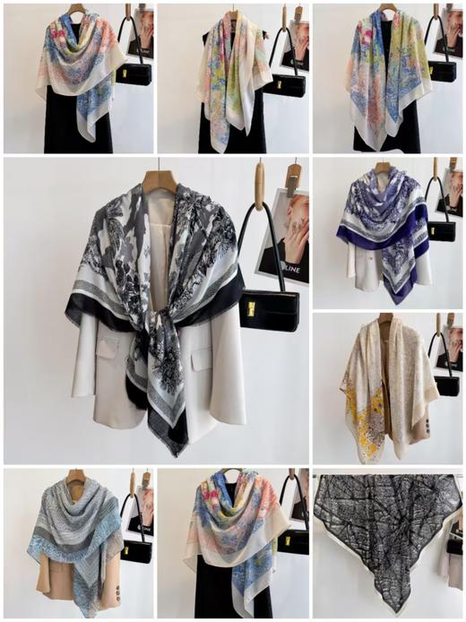 FS竹纤维竹棉印花围巾2024 商品图6