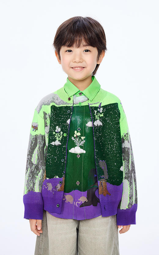 jnby   25年秋款  短款开襟毛衫  1P8310850 商品图3