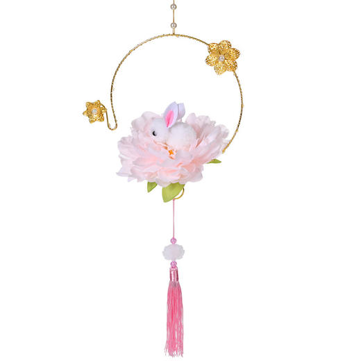 【古风DIY花灯材料包】中秋节兔子灯笼 手提发光 兔子莲花灯，多色可选，陪你共赏团圆月🌕 商品图3