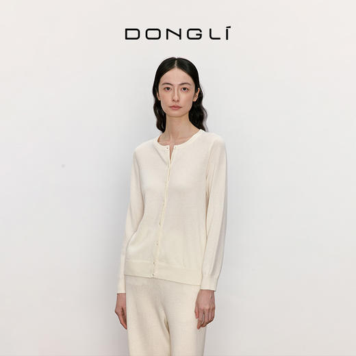 东黎 • 山羊绒女士秋冬圆领多色开衫 17A126 商品图3