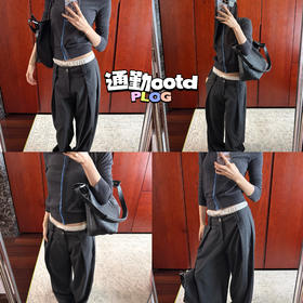 新品上身 | 纯羊毛撞色针织+阔腿西裤打工人通勤look拿捏啦！🎄