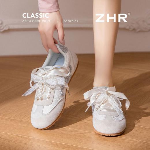 ZHR厚底增高德训鞋女春秋新款透气舒适休闲女鞋耐磨轻便阿甘鞋女 商品图5