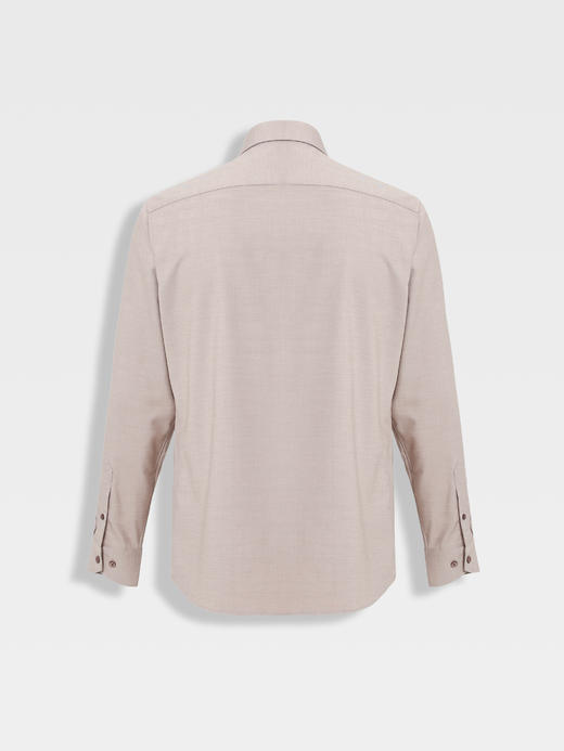 callisto燕麦卡其莫代尔羊毛混纺衬衫 商品图1