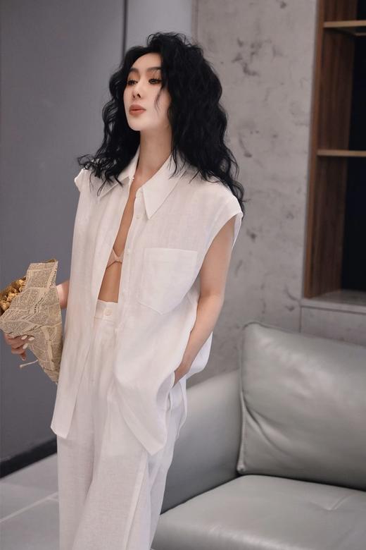 LNNNS 白色休闲百搭衬衫长裤套装 21132 商品图6