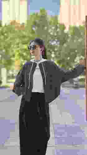 548176时尚经典格纹小衫外套