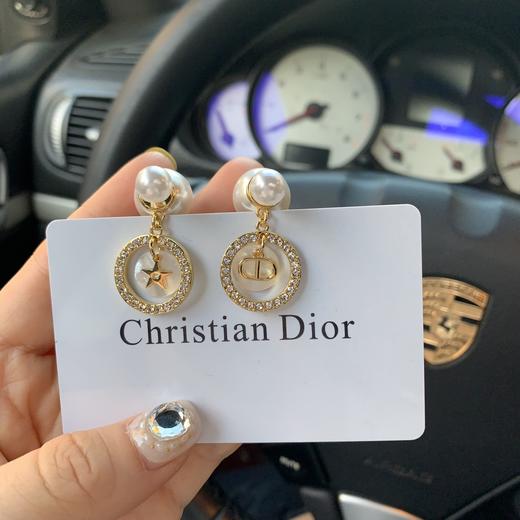 G337  迪AO星星白贝母双珠耳钉耳环 商品图3