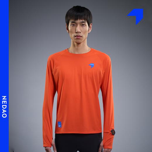 内道聚能卷圆领长袖男款越野跑步训练马拉松散热透气短袖T恤 商品图2