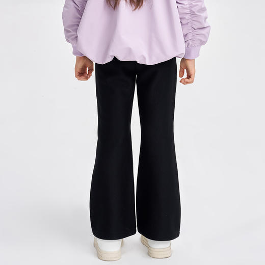 笛莎Deesha 2025秋季新款女童时尚修身针织喇叭裤长裤 商品图2