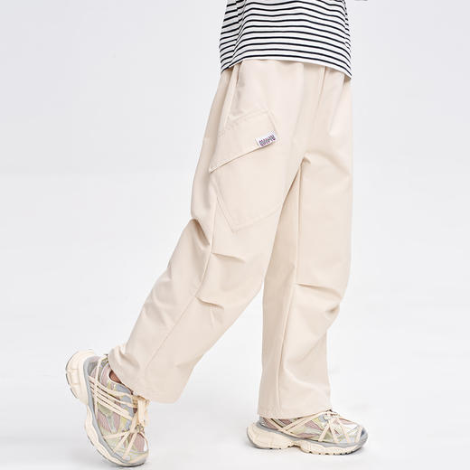 笛莎Deesha 2025秋季新款男女童同款休闲户外束脚工装长裤 商品图2