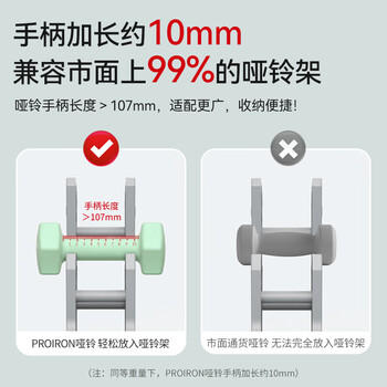 PROIRON普力艾 哑铃女家用儿童健身器材六角环保纯铁小哑铃 2KG一对装 /运动户外 /健身训练 /哑铃 商品图1