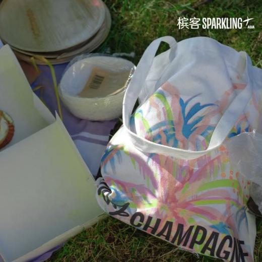 【槟客周边】| 100% CHAMPAGNE 烟花帆布袋 白底烟花/蓝底烟花 商品图6