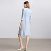 IWY/蓝色西装连衣裙女七分袖法式主持上镜职业裙装美容院上班接待正装Q1433 商品缩略图4