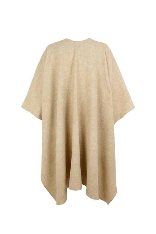 Cortana 25PF 米灰色PONCHO羊毛披肩长外套 商品图7