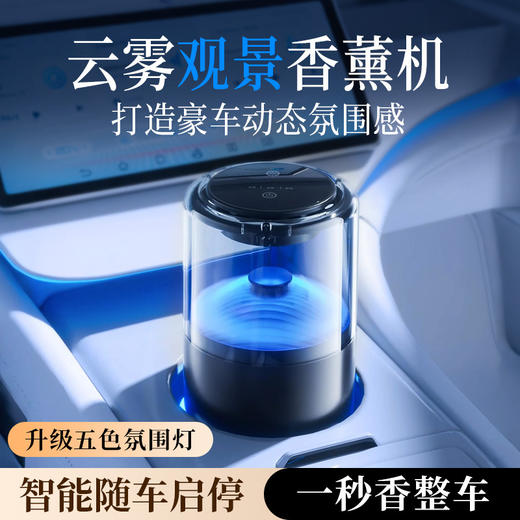 2025新款云雾观景车载香薰机 汽车香水高档智能车载香薰自动喷雾 商品图0