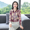 KQL E333M3291妈妈印花衬衫减龄大码长袖遮肉宽松洋气上衣 商品缩略图3
