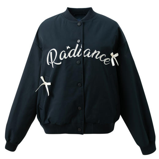 三彩2025冬季新款短款羽绒服蝴蝶结90白鸭绒外套压胶直充M 商品图4