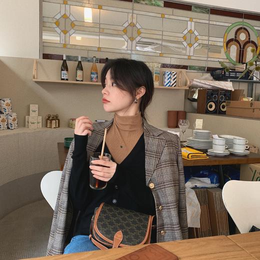 金蘑菇菇【 伦敦大道西装】高端黑标精纺羊毛英伦风格纹小西装 商品图1