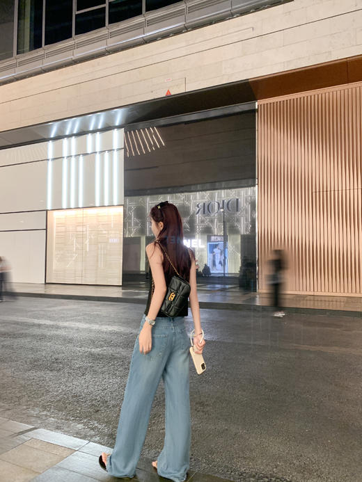 【189元任选2件】最后一波现货！复古高腰莱赛尔薄款直筒牛仔裤 商品图5