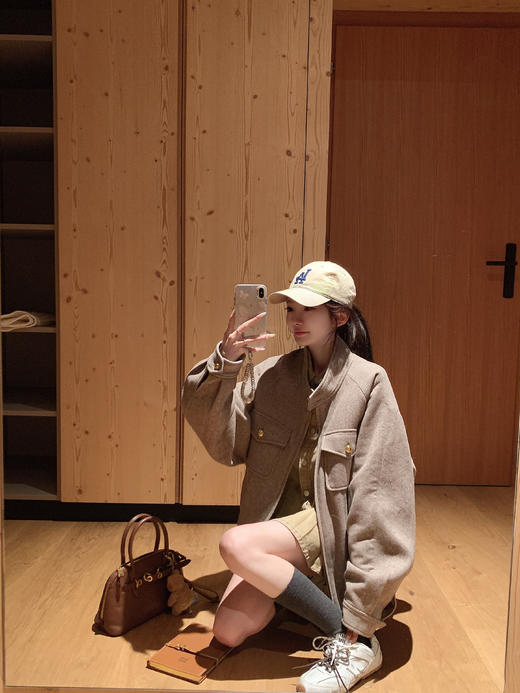 金蘑菇菇  美拉德 miu系衬衫套组 / 时髦少女秋冬短外套 商品图8