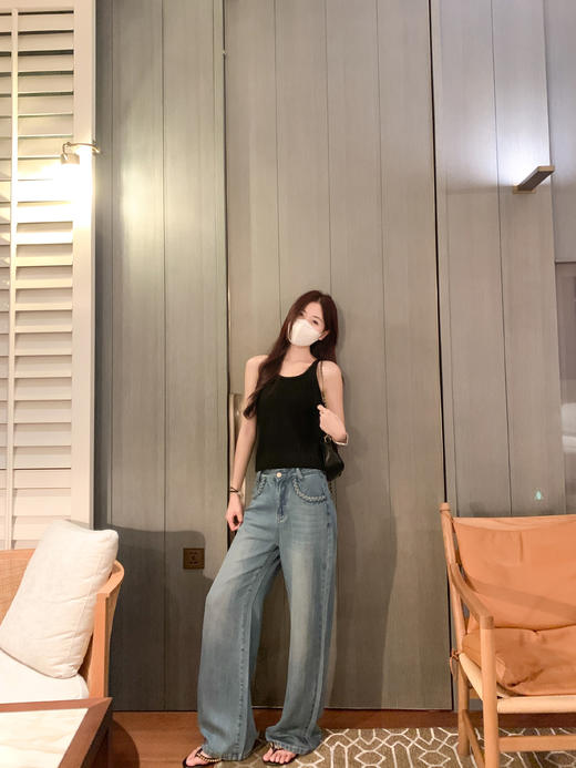 【189元任选2件】最后一波现货！复古高腰莱赛尔薄款直筒牛仔裤 商品图9