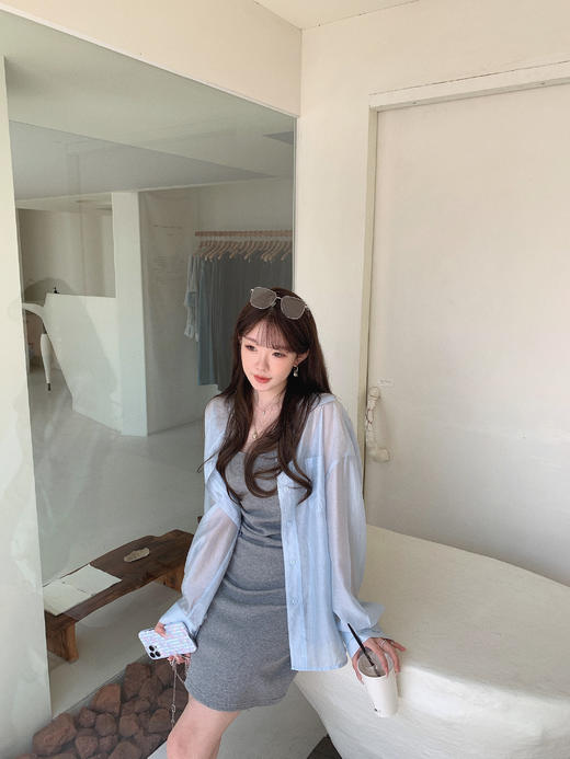 金蘑菇菇 夏日法则 连帽版防晒天丝衬衫 商品图10