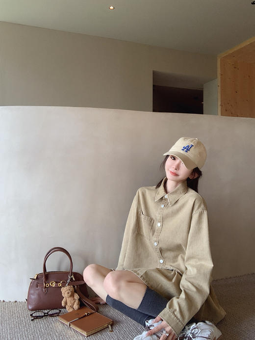 金蘑菇菇  美拉德 miu系衬衫套组 / 时髦少女秋冬短外套 商品图7