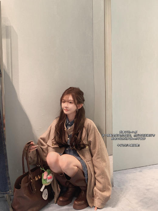 金蘑菇菇  美拉德 miu系衬衫套组 / 时髦少女秋冬短外套 商品图0