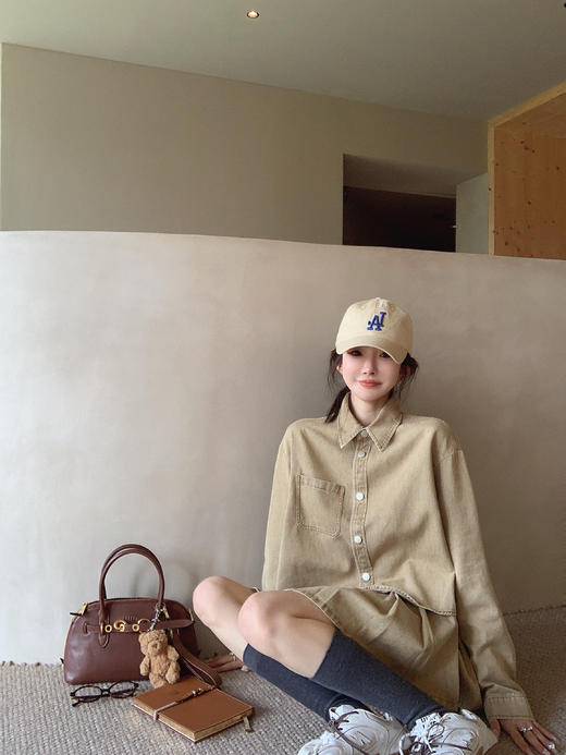 金蘑菇菇  美拉德 miu系衬衫套组 / 时髦少女秋冬短外套 商品图1