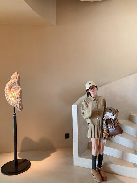 金蘑菇菇  美拉德 miu系衬衫套组 / 时髦少女秋冬短外套 商品图9