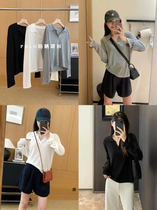 直发【JS3699015】 老钱风透气凉感天丝亚麻polo领 针织衫 商品图0