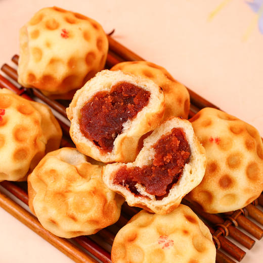 翼华隆 夹心石子饼 酥软麦香 配料干净 内含9种口味 500g/袋 商品图0